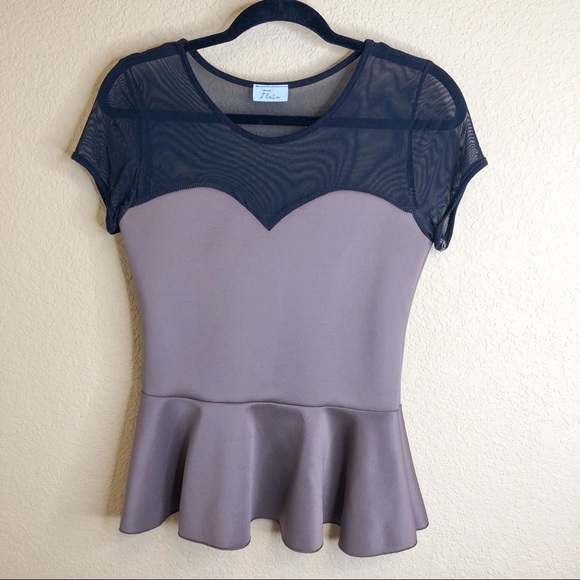 Tops - 💎 Sweetheart Sheer Peplum Top